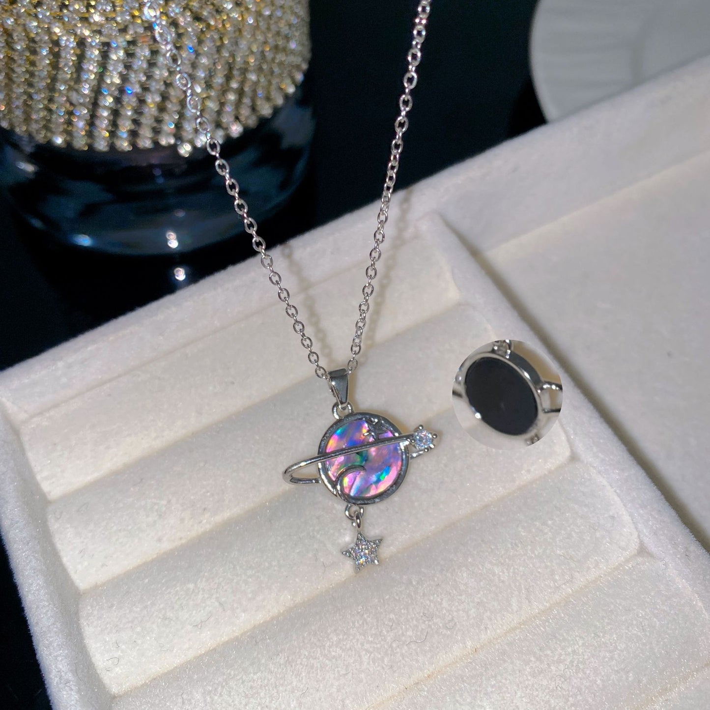Sweet Butterfly Micro-Set Cubic Zirconia Brass Pendant Gold Plated Titanium Steel Necklace Cable Chain