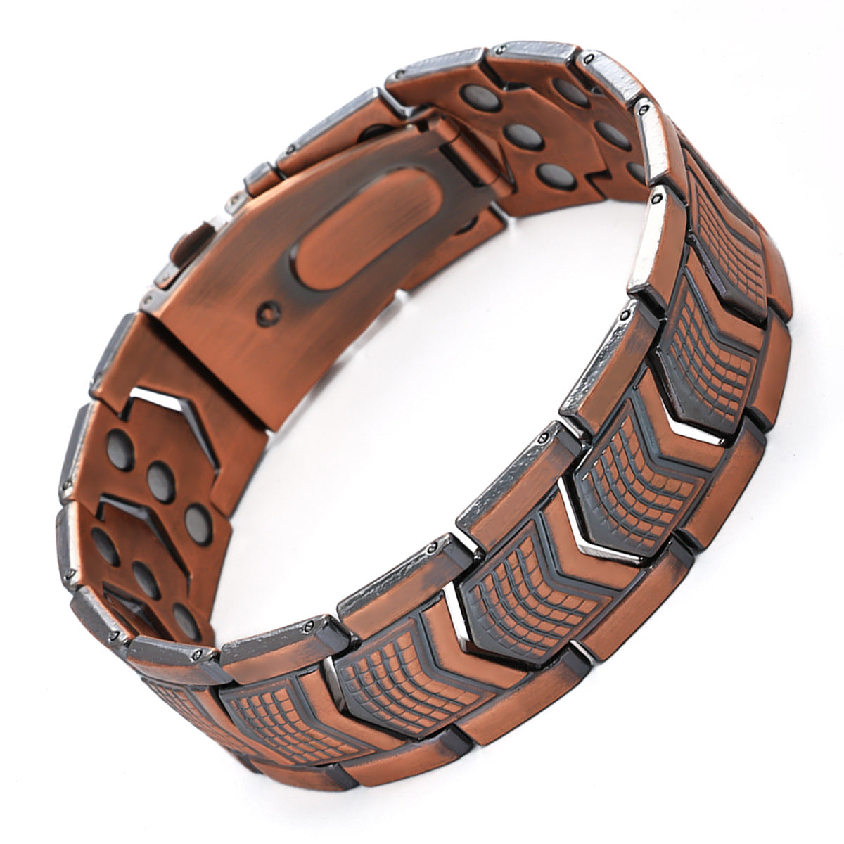 Vintage Geometric Zinc Alloy Plated Magnetic Bracelet for Men