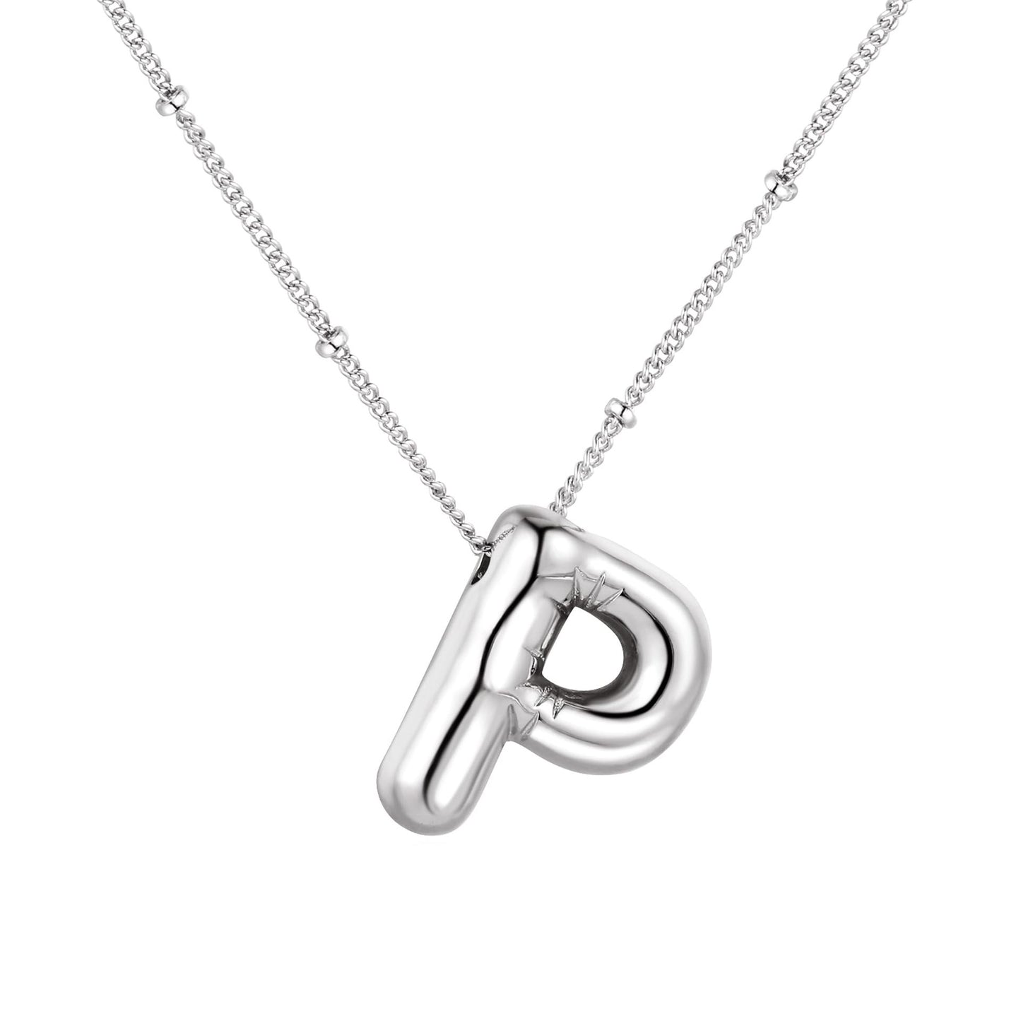 Gold Plated Brass Letter Pendant Necklace for Women