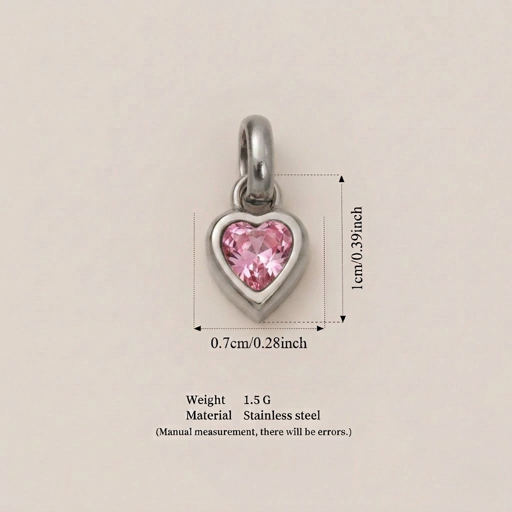 Minimalist Stainless Steel Heart Letter DIY Charm Bar Pendant Plated Necklace for Women