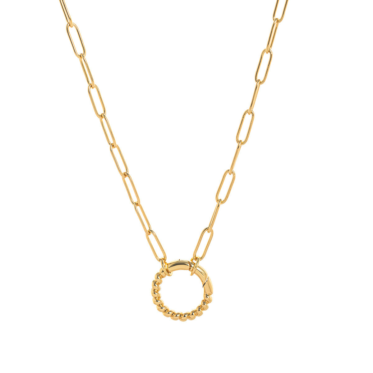 Minimalist 18K Gold Plated Titanium Steel Pendant for Women