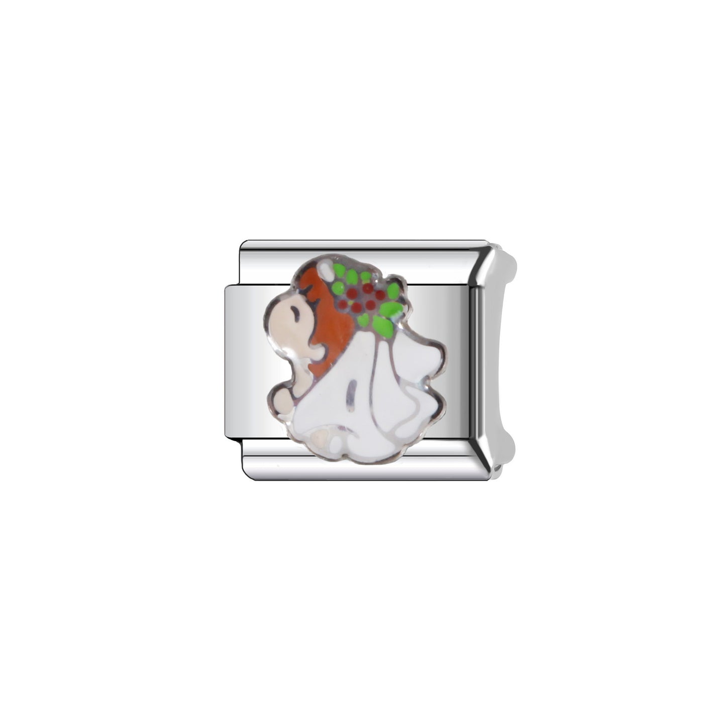 Vintage Plated Stainless Steel Animal Plant Floral Cartoon Charm Bar Bracelet Unisex DIY Jewelry