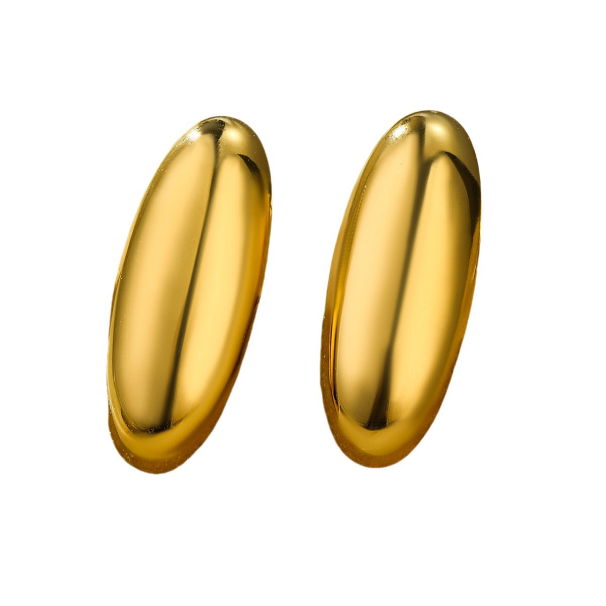 Pendientes de botón cuadrados redondos irregulares de acero inoxidable chapado en oro de 18 quilates con diseño geométrico minimalista para mujer