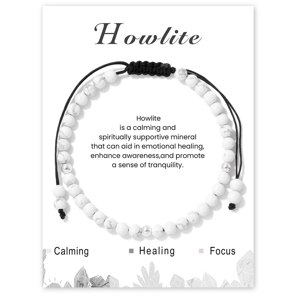 Elegant Sweet Hand-woven Geometric Stone Beaded Bracelet for Women