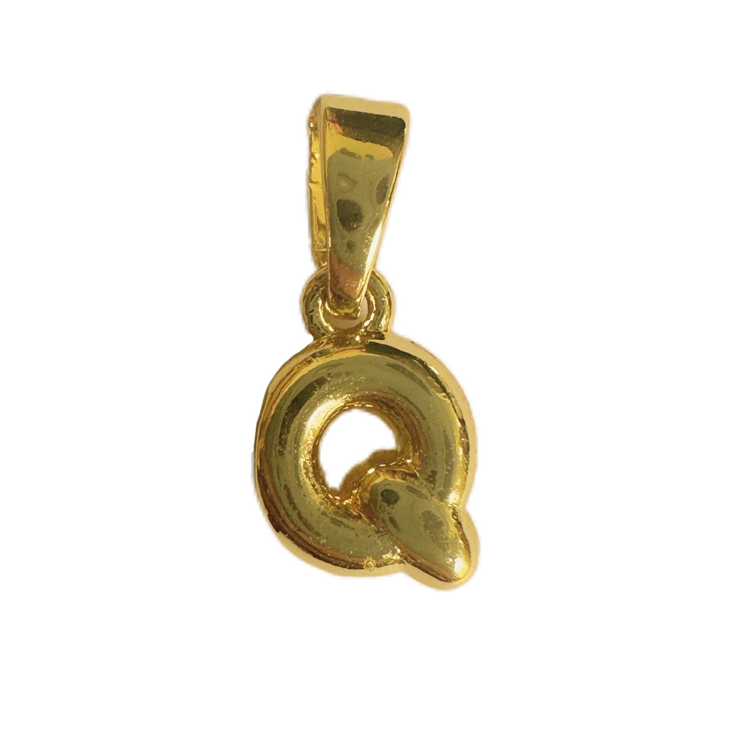 18K Gold Plated Letter Pendant Brass