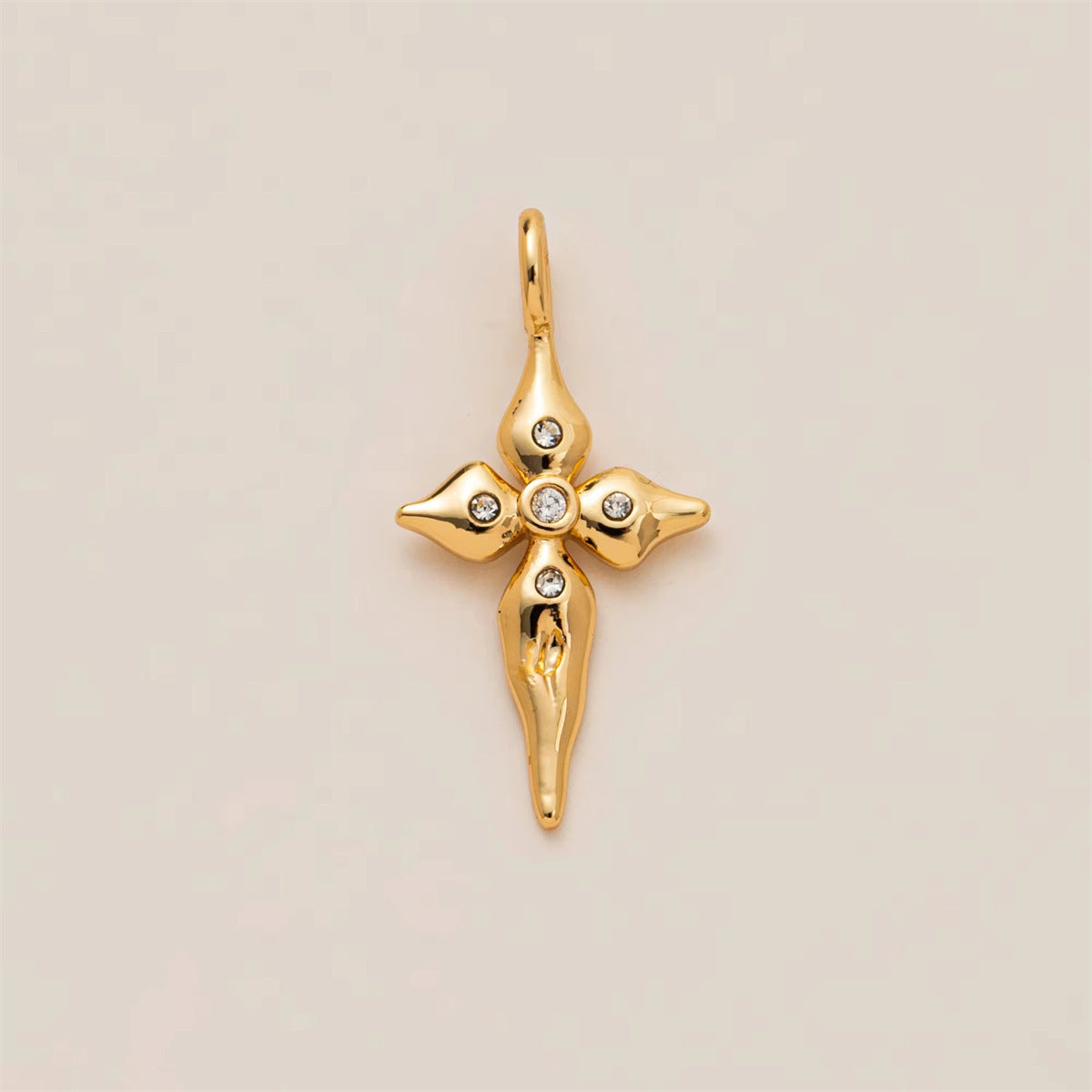 Fashion Gold Plated Brass Boot Charm Bar PVD Coated DIY Pendant
