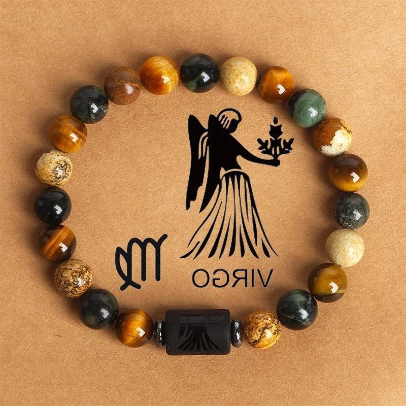 Casual Geometric Natural Stone Beaded Bracelet Crystal Handmade Unisex Jewelry