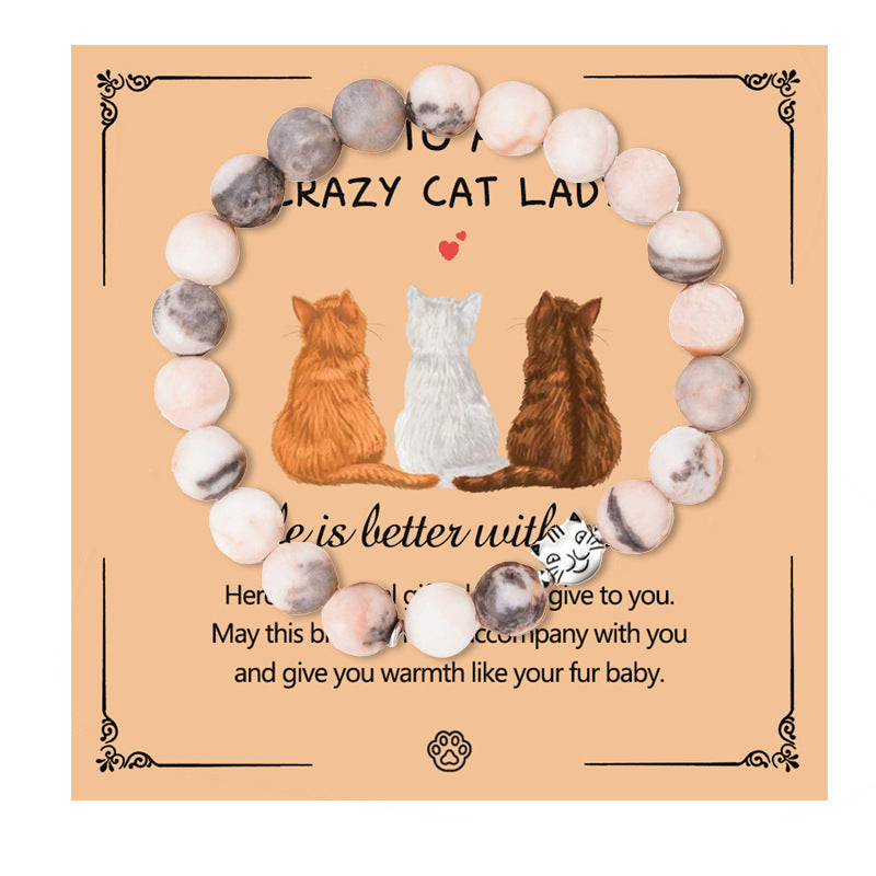 Personalized Animal Shape Obsidian Bracelet Unisex Gift
