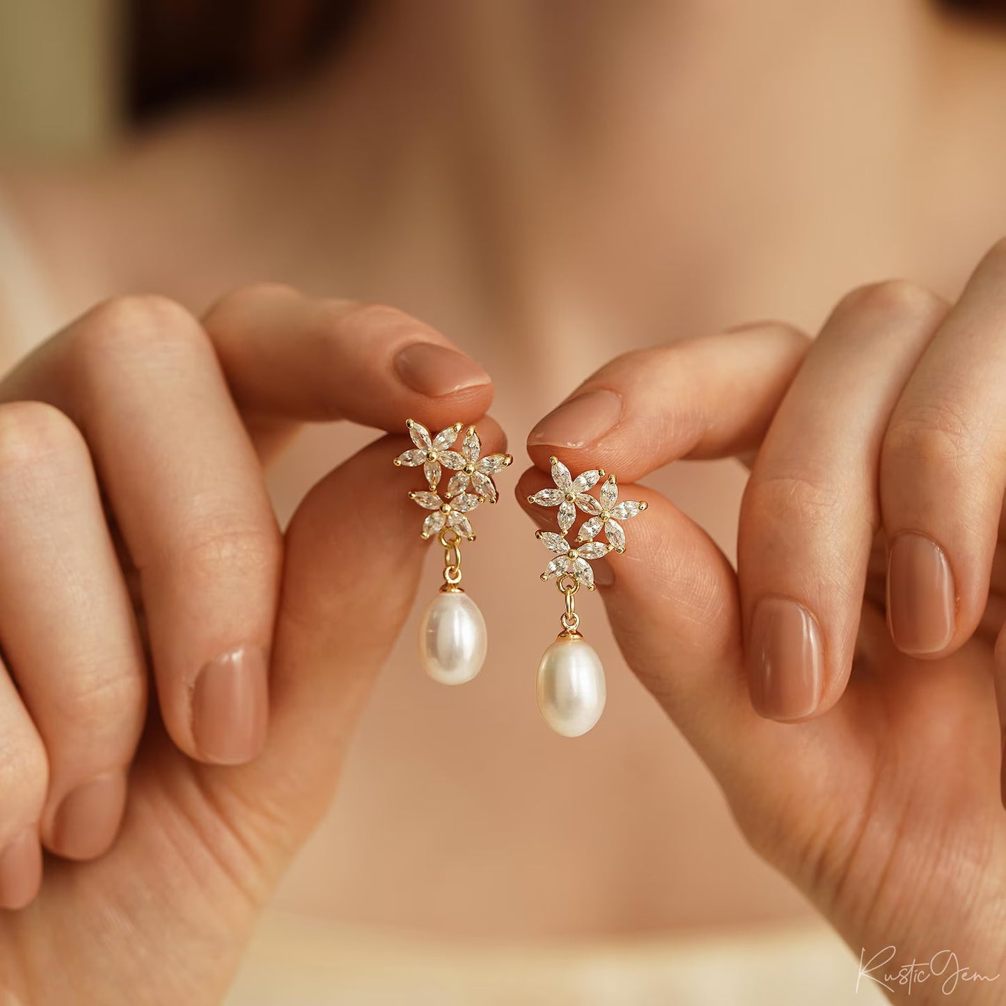 Luxury Elegant Geometric Alloy Rhinestone Inlay Earrings for Women