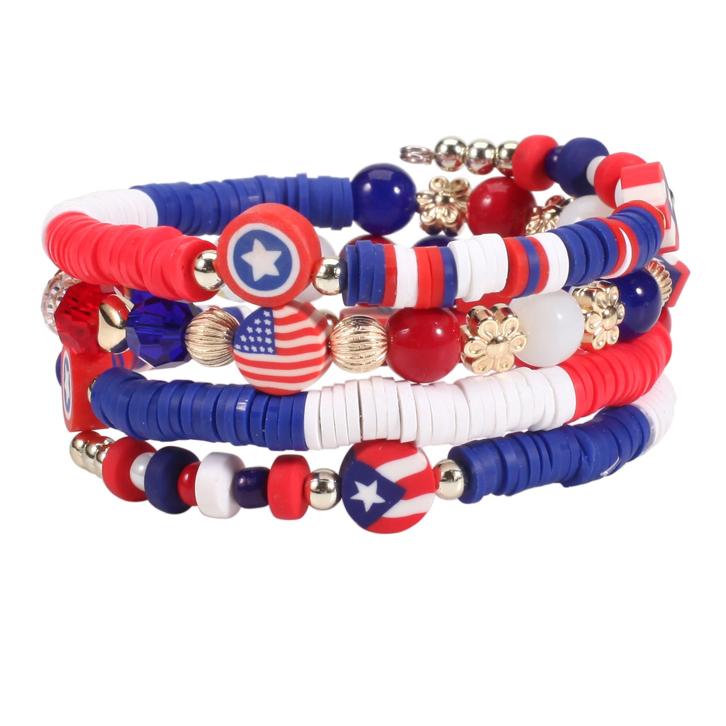 Bracciale geometrico con perline in resina e filo avvolto, unisex