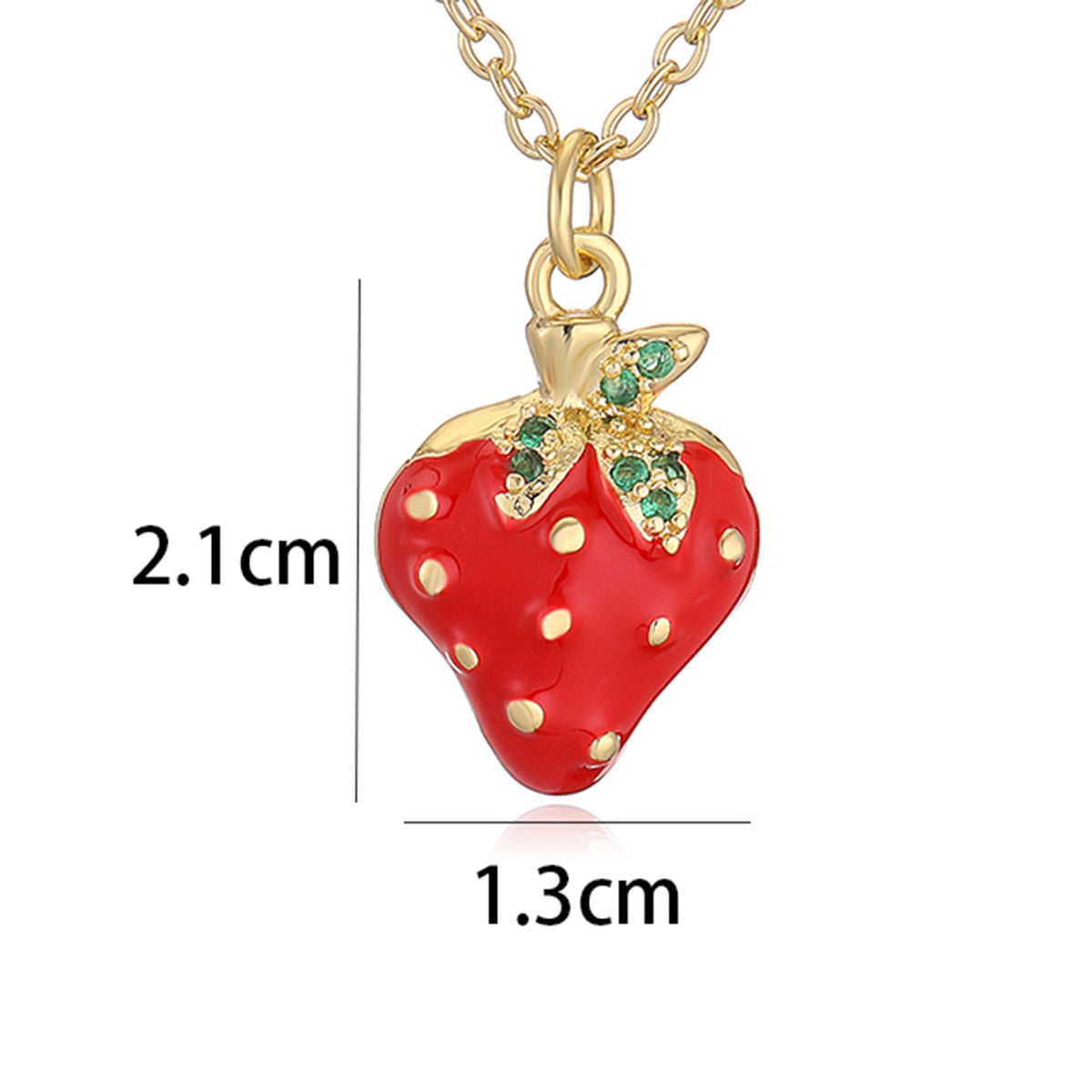 Barra de Abalorio de Frutas Esmaltadas Minimalistas con Baño de Oro de 18K