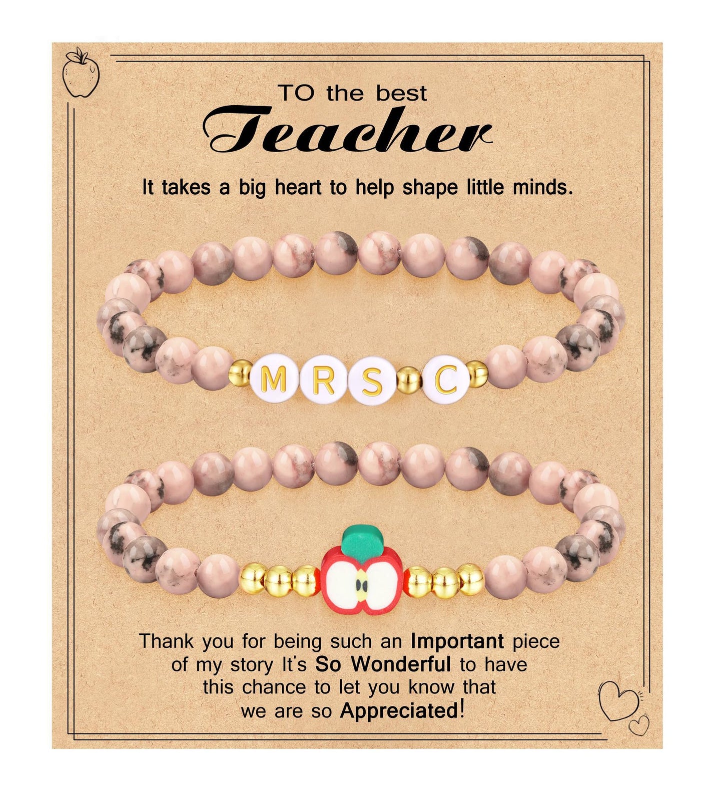 Minimalist Zebra Print Letter Geometric Hand-woven Bracelet Set for Women