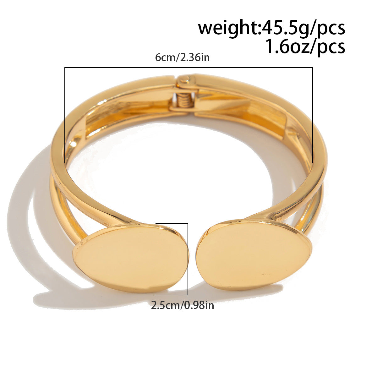 Bracciale da donna in lega a forma di goccia d'acqua stile punk con finitura galvanica