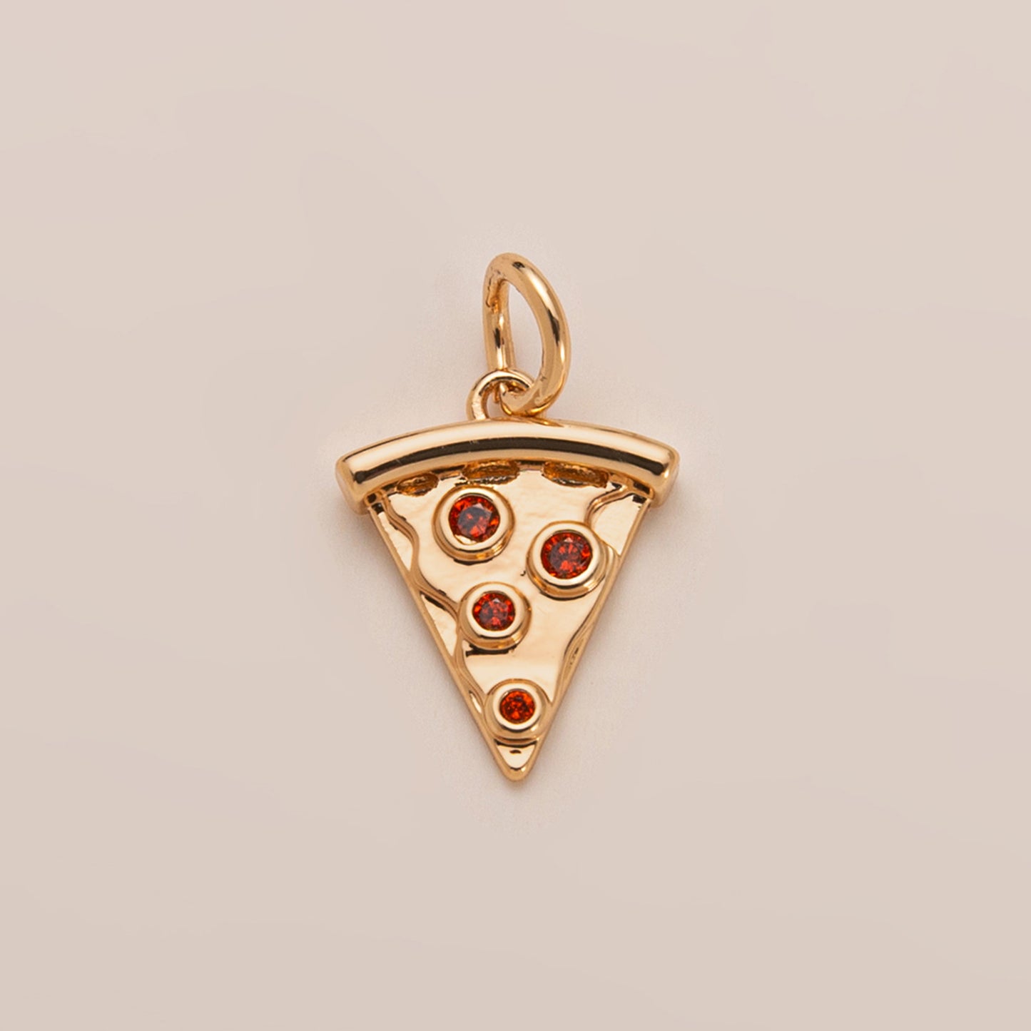 18K Gold Plated Brass Geometric Stainless Steel Pendant with Cubic Zirconia on Ball Chain Charm Bar for Unisex
