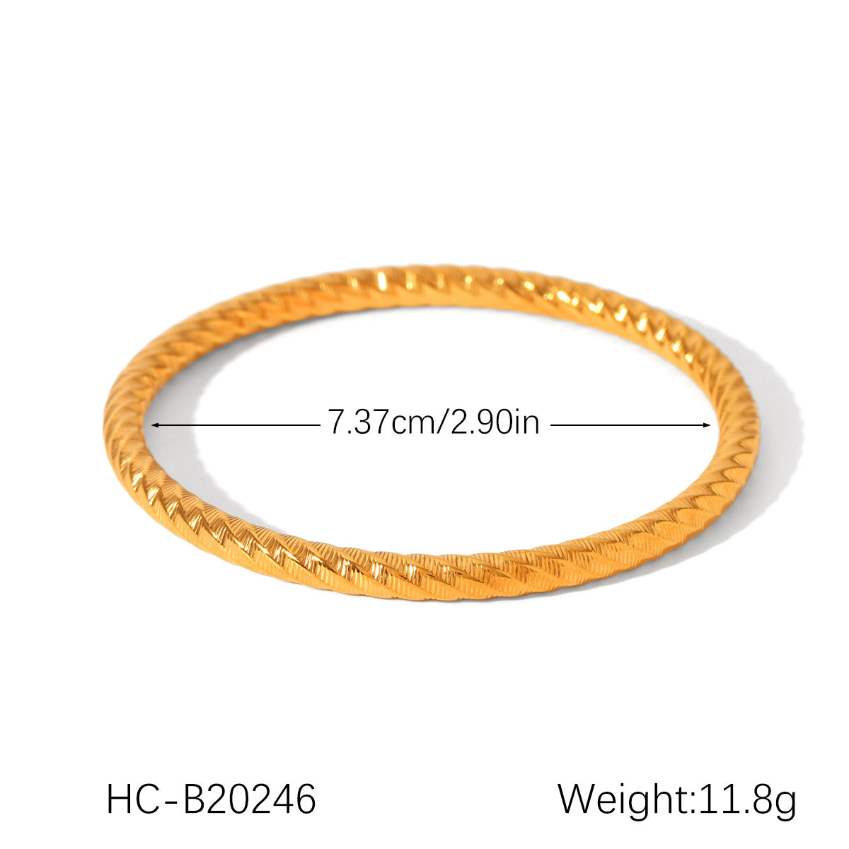 Bracciale rigido minimalista da donna con fiocco e apertura, in acciaio inossidabile placcato oro 18K
