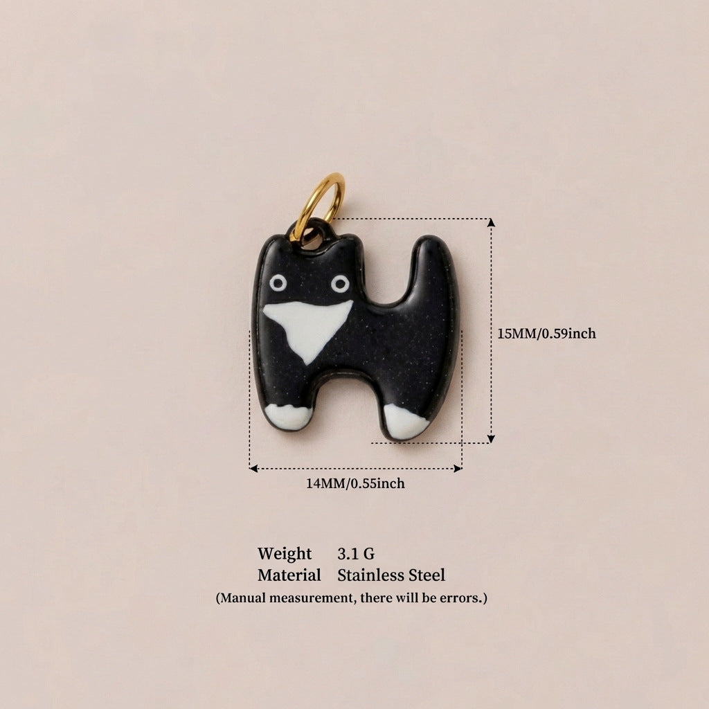 Luxury 18K Gold Plated Stainless Steel Animal Charm Bar