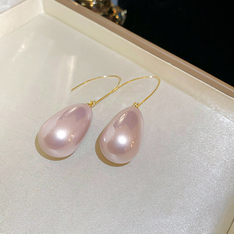 Elegantes pendientes de lágrima de cobre chapado para mujer con postes de plata de ley 925, joyería minimalista de moda de lujo para la oficina y uso diario