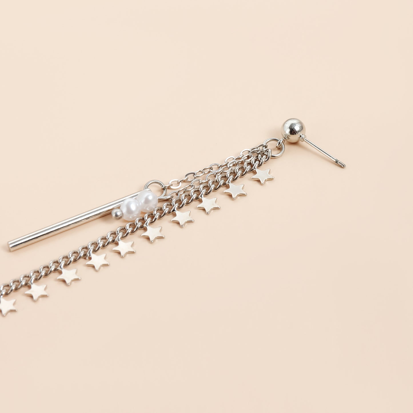 Fashionable Geometric Star-Shaped U-Style Ear Cuffs for Women Made of Alloy with Plated Finish