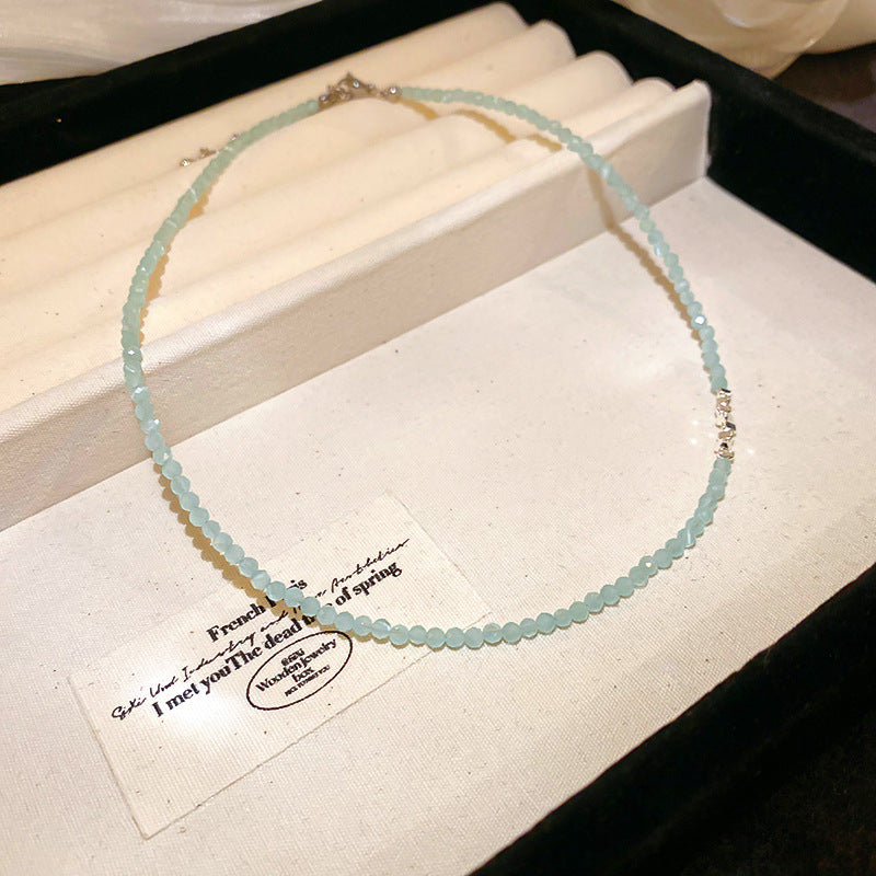 Collana Sweet Dopamine con perle barocche in lega di zinco con finitura placcata e ciondolo geometrico, delicata catena a clavicola da donna