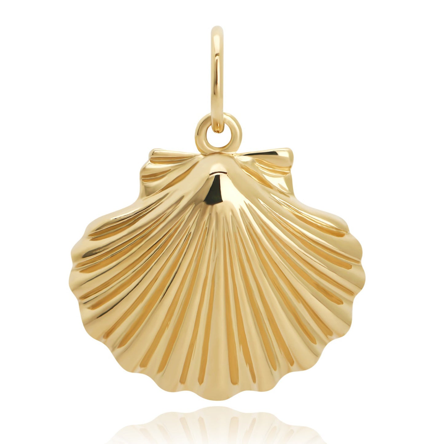 Minimalist Geometric Shell Gemstone Pendant Brass Plated Necklace DIY Charm Bar