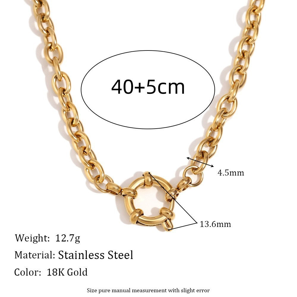 Minimalist Gold Plated Brass Heart and Floral Jade Pendant Charm Bar with Corn Chain