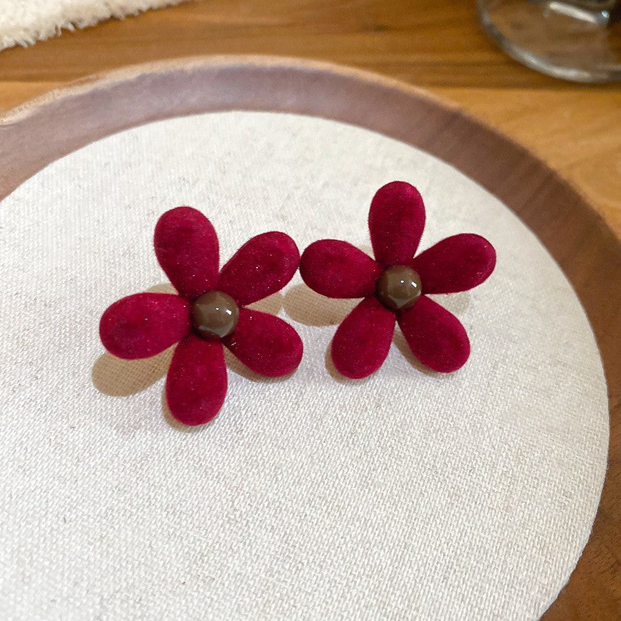 Retro Minimalist Geometric Resin Earrings with Zirconia Accents and 925 Silver Posts for Women