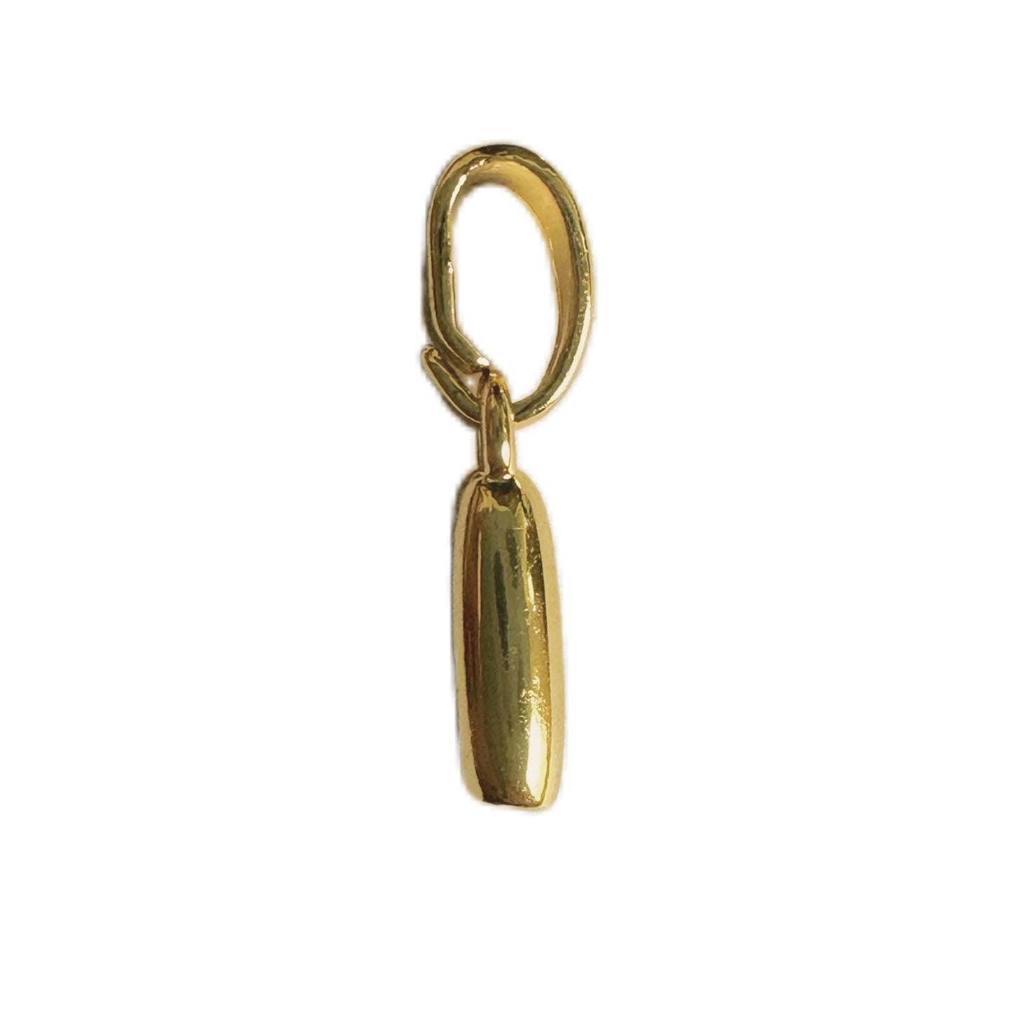 18K Gold Plated Letter Pendant Brass