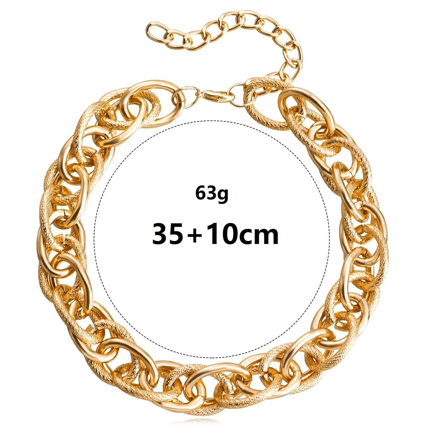 Streetwear Hip-hop Minimalist Geometric Aluminum Alloy Plated Necklace for Women with Alloy Pendant