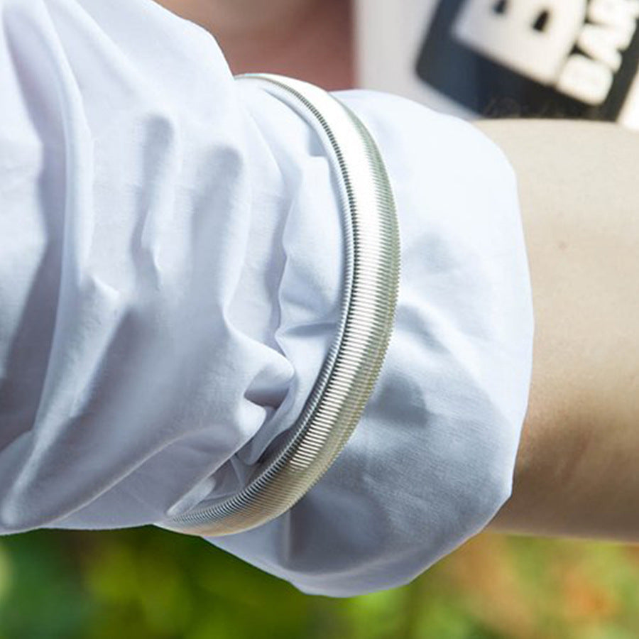 Punk Round Geometric Plated Metal Arm Cuff for Men