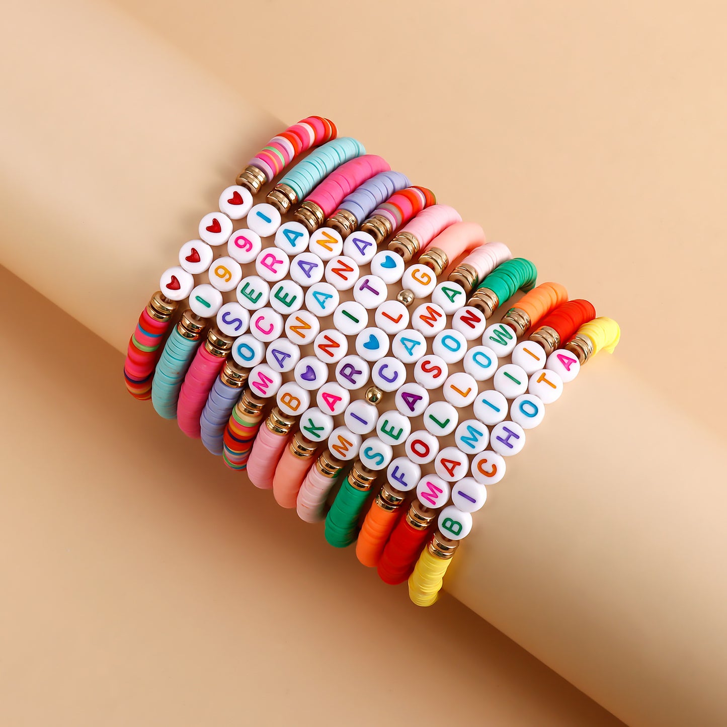 Geometric Style Gold-Plated Imitation Pearl Bracelet Set for Women with Round Accents