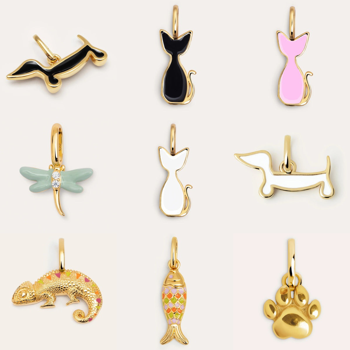 Casual Stainless Steel Plated Butterfly and Animal Pendant with Geometric Pattern