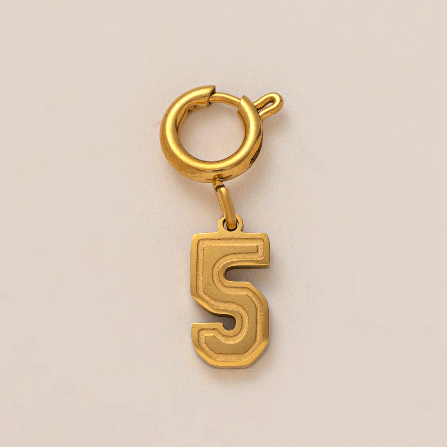 Minimalist Number Stainless Steel PVD Plated Pendant Charm Bar for Unisex
