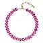 Bohemian Sweet Plated Brass Letter Geometric Pendant Curb Chain Necklace for Women