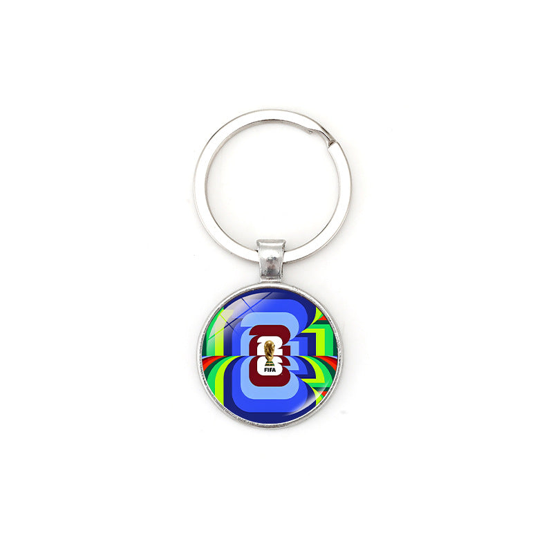 Alloy Keychain with Time Gem Pendant