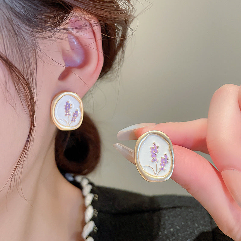 Vintage Geometric Earrings in Alloy with Plated Finish for Women - Retro Artistic Jewelry with Circular Elements