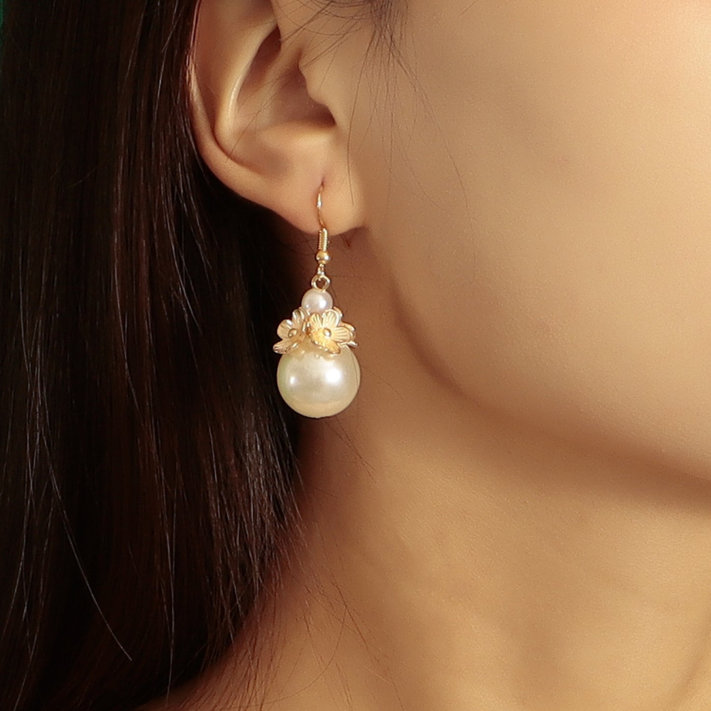 Vintage Geometric Alloy Pendant Earrings with Plated Finish and Moon Motif for Women