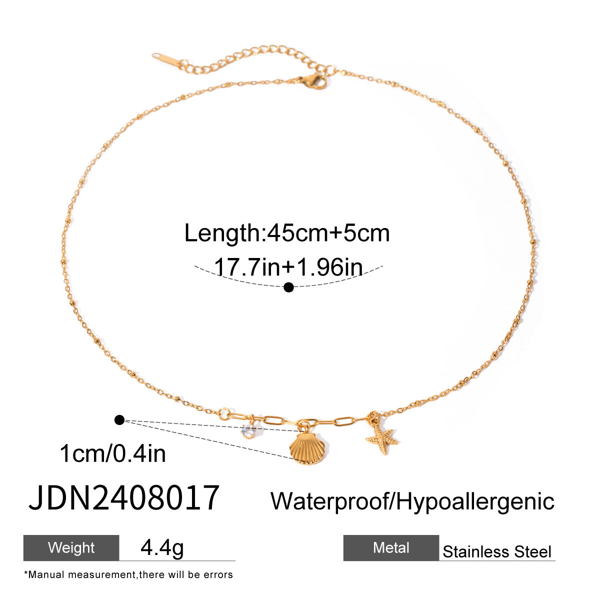 Geometric Cross Stainless Steel Plated Necklace for Women
