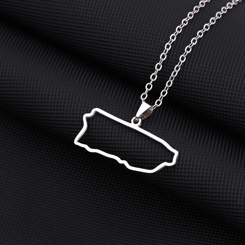 Minimalist Heart-Shaped Enamel Stainless Steel Pendant Necklace with O-Chain for Unisex