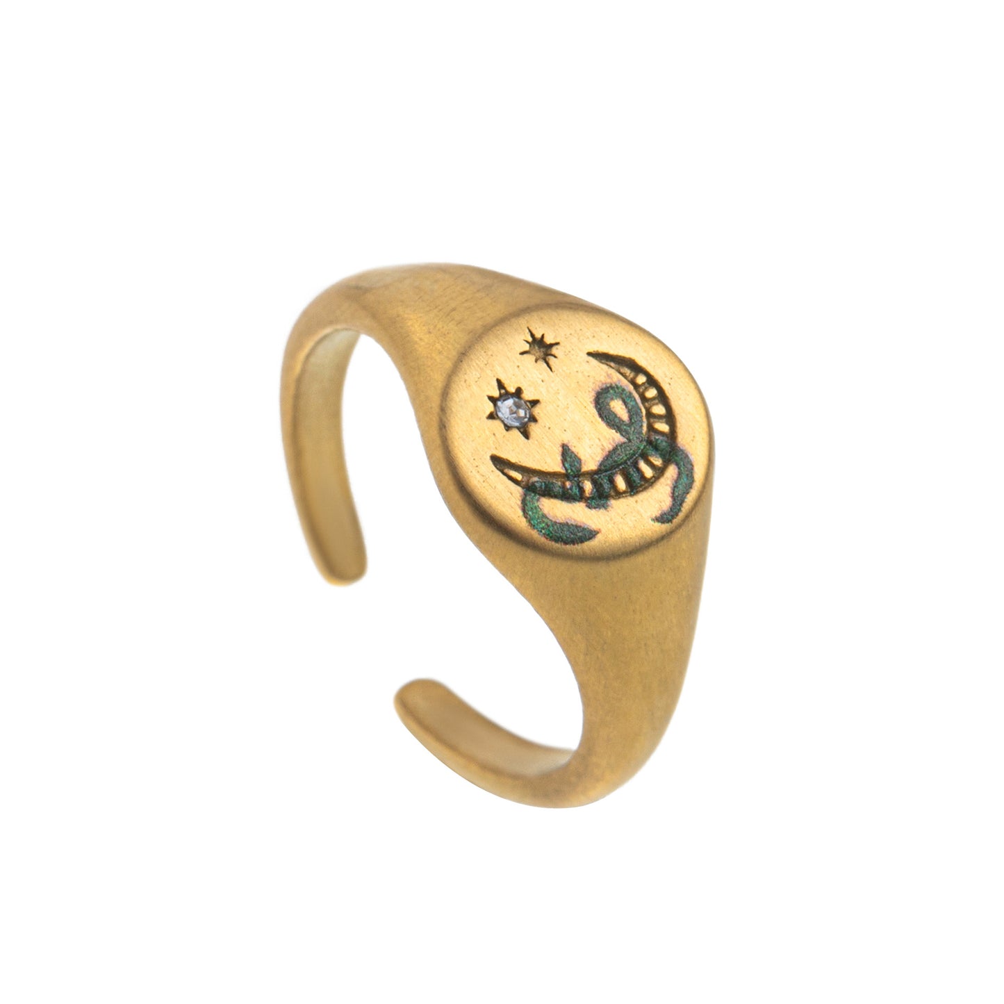 Fashion Heart Animal Stainless Steel PVD Ring