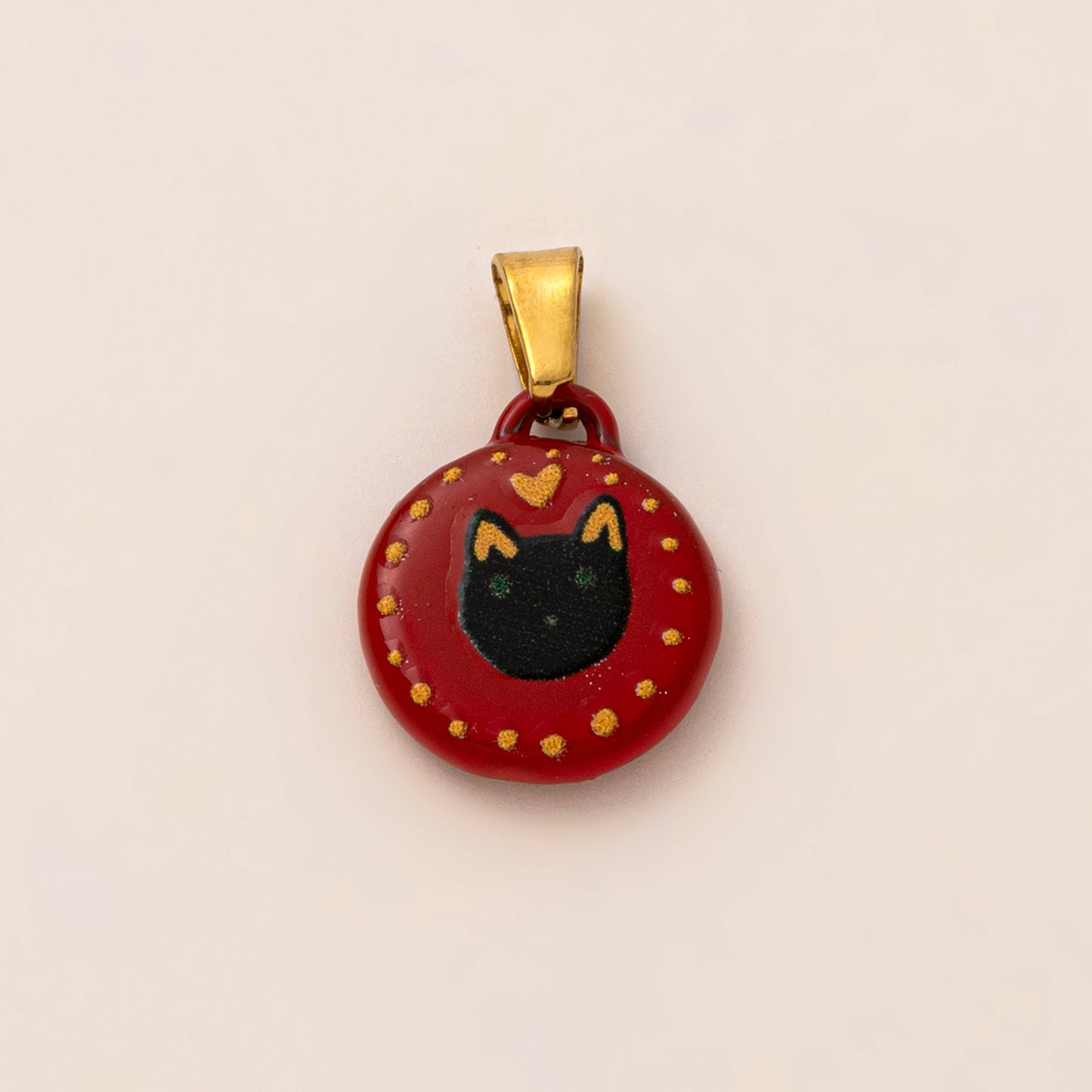 Charm a barra con ciondolo a stella in acciaio inossidabile placcato oro 18 carati vintage