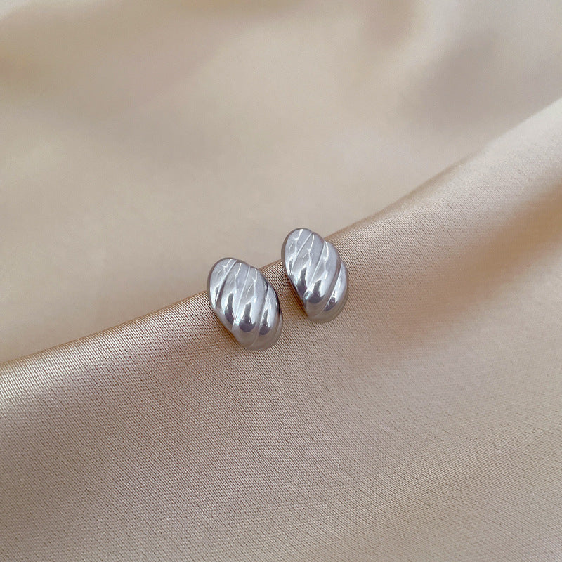 Minimalist Titanium Steel Geometric Stud Earrings for Women