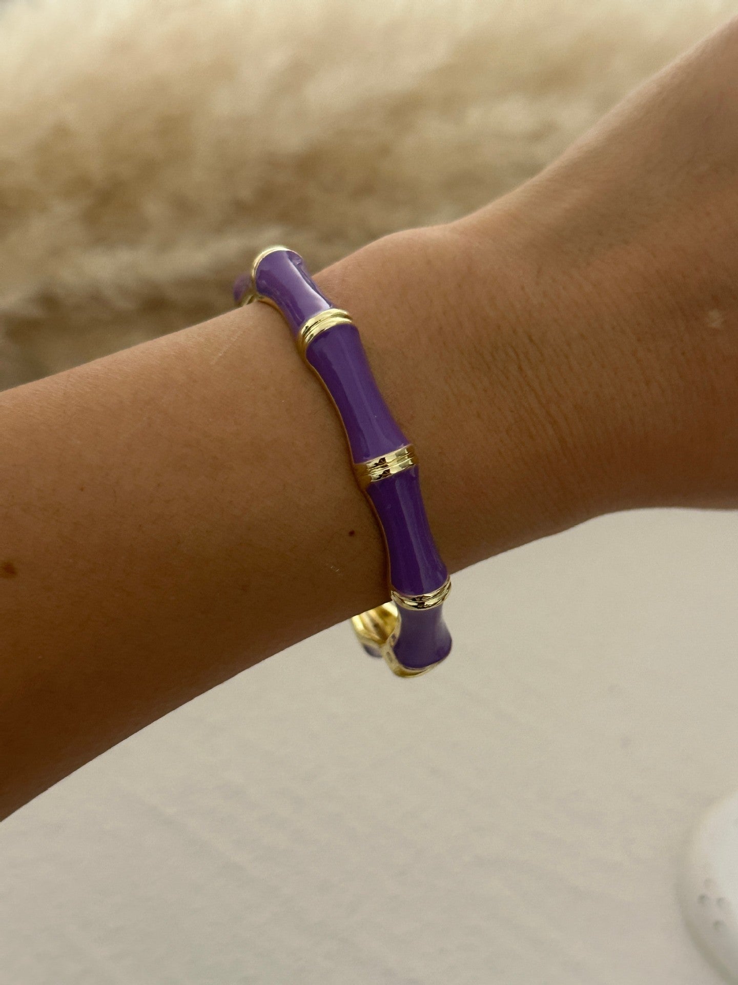Bracciale Elastico Aperto Geometrico in Lega Placcata ad Olio Sgocciolante Boemo Colorato