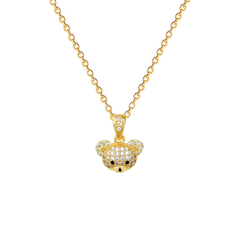 Chic Camellia Pendant Necklace Set with Titanium Steel Chain for Women, Electroplated Copper Charm, Delicate Clavicle Chain and Earrings