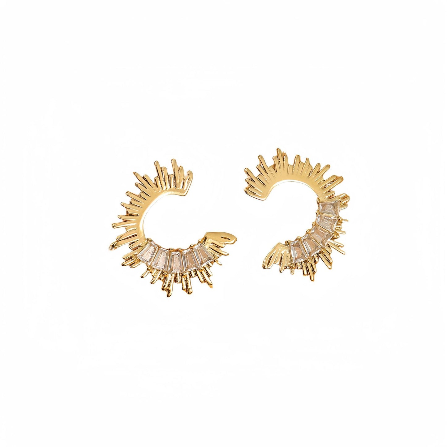 Pendientes minimalistas de titanio y acero con baño de oro de 18 quilates, aretes redondos de acero inoxidable a la moda para mujer