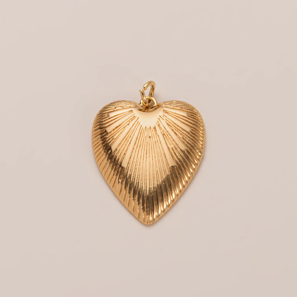 Minimalist Vintage 18K Gold Plated Brass Heart Bow Drip Oil Cubic Zirconia Charm Bar