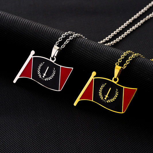 Minimalist Geometric Pendant Necklace in Stainless Steel with Titanium Steel Pendant and Electroplated Finish for Men and Women