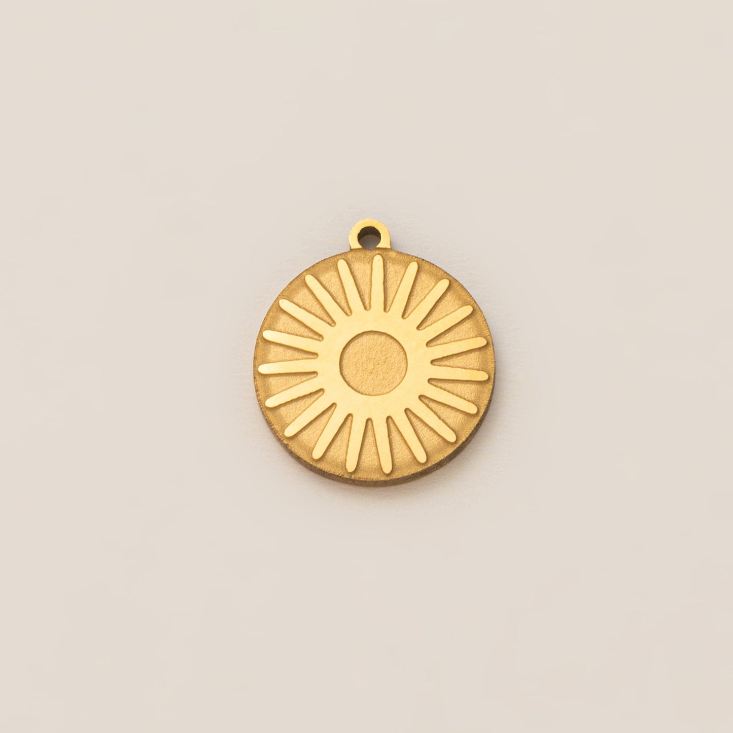 Minimalist 18K Gold Plated Round Square Geometric Stainless Steel Pendant Necklace