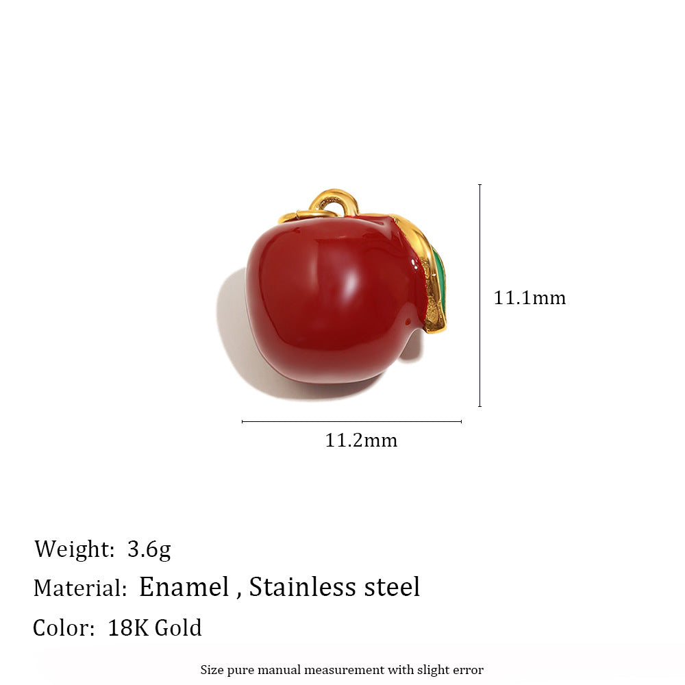 18K Gold Plated Stainless Steel Fruit Charm Bar