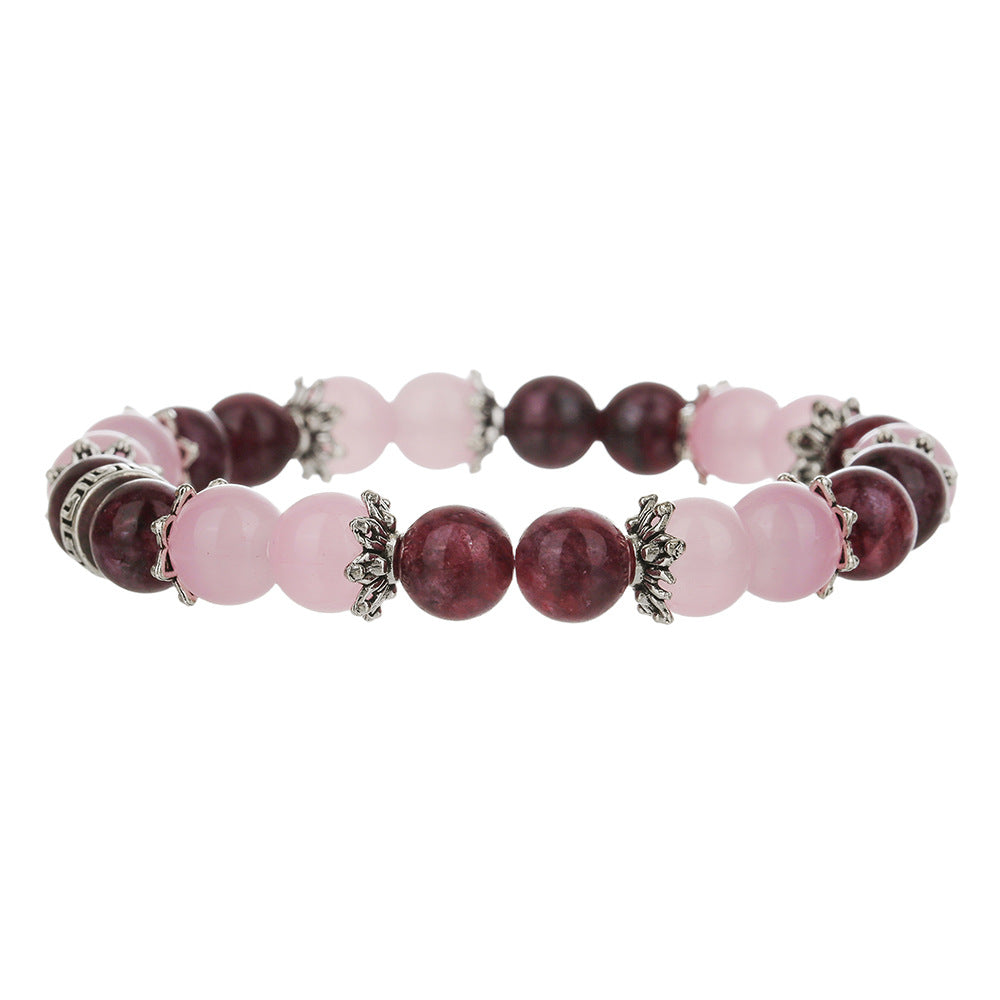 Geometric Round Crystal Gemstone Bracelet for Unisex