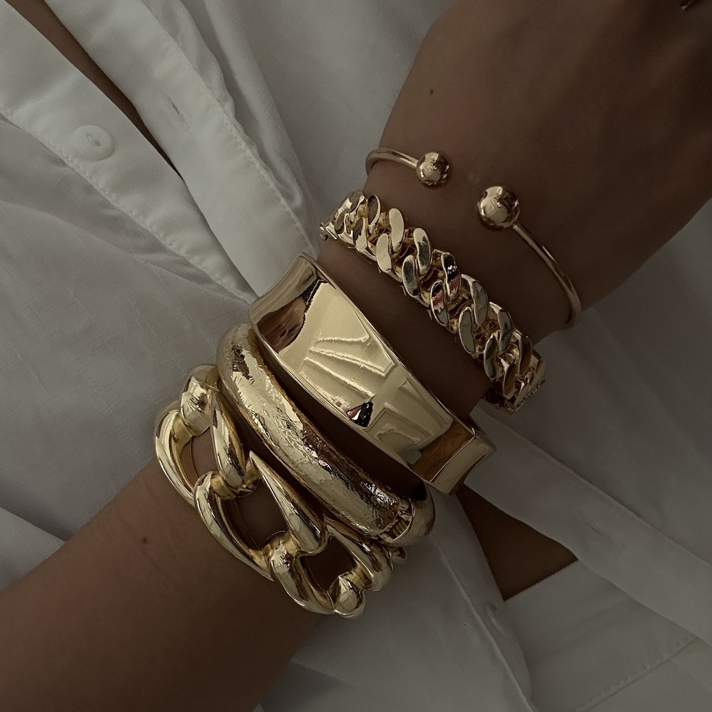 Fashion Plated Alloy Geometric Bracelet